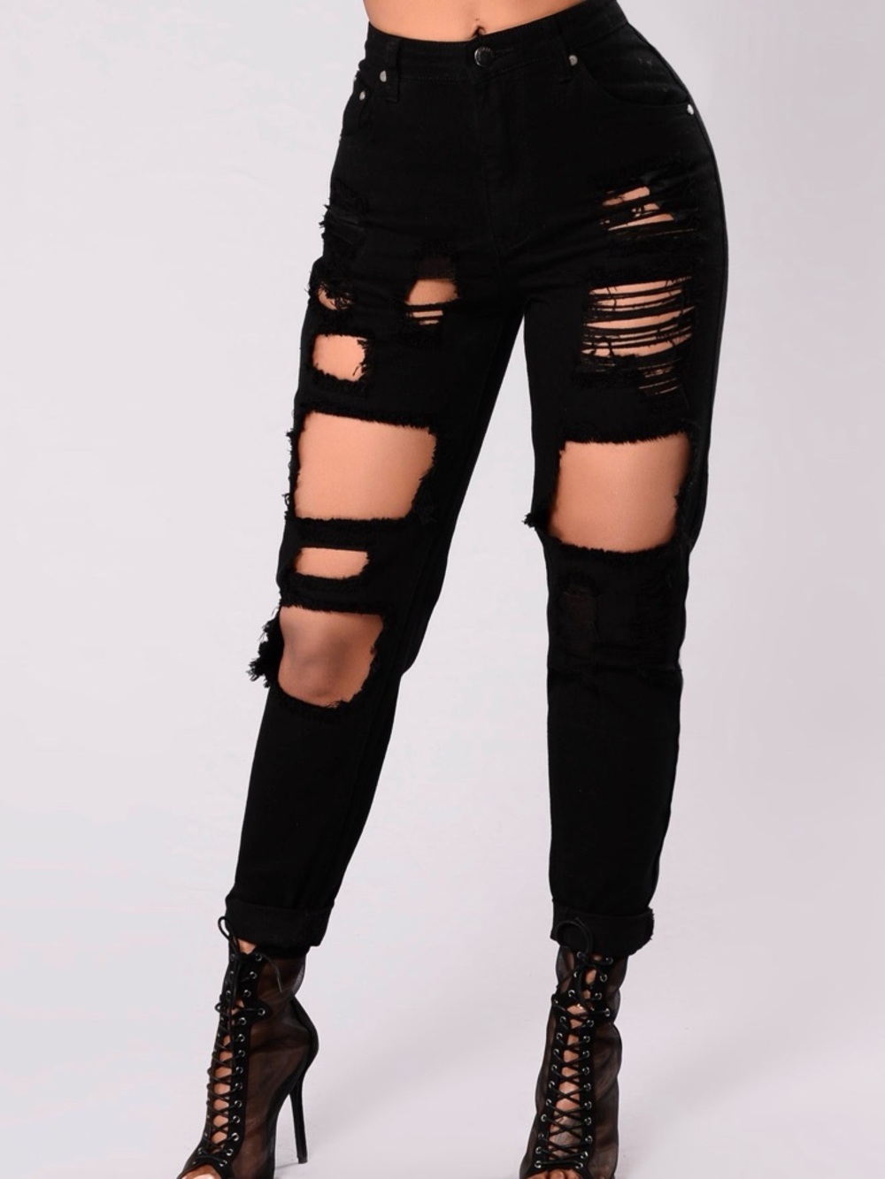 Bad to the Bone Boyfriend Jeans - Black